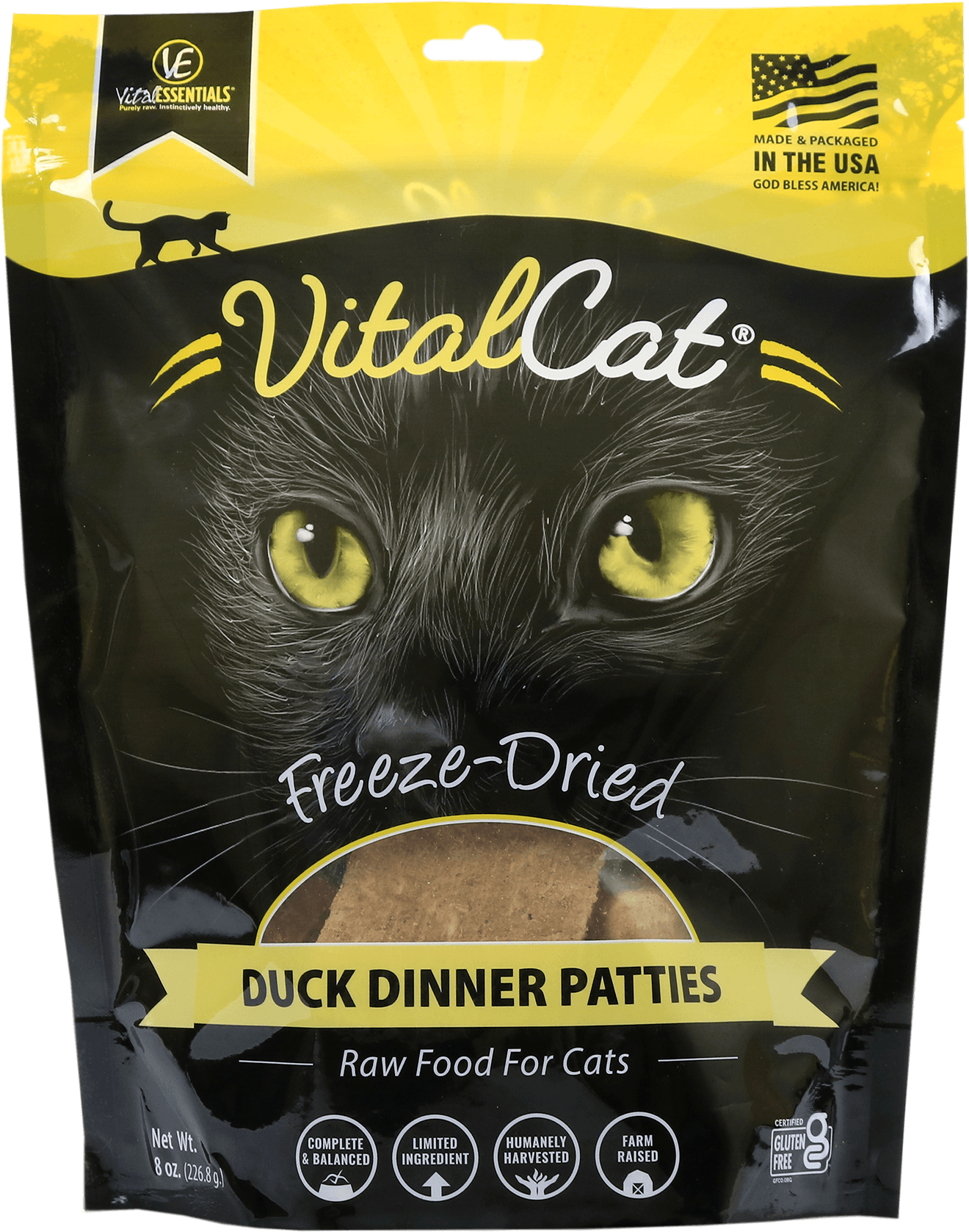 Vital Essentials Duck Dinner Patties Freeze Dried Grain Free Cat Food Review